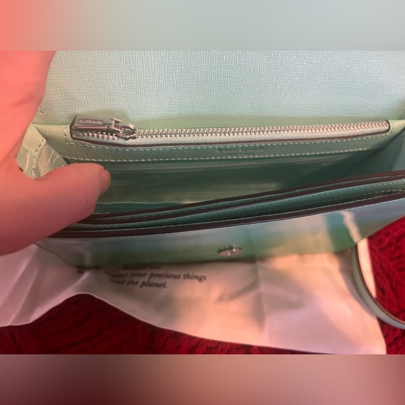 NWT Kate Spade Morgan Green Ombre Flap Chain Wallet Crossbody Handbag - Picture 6 of 12